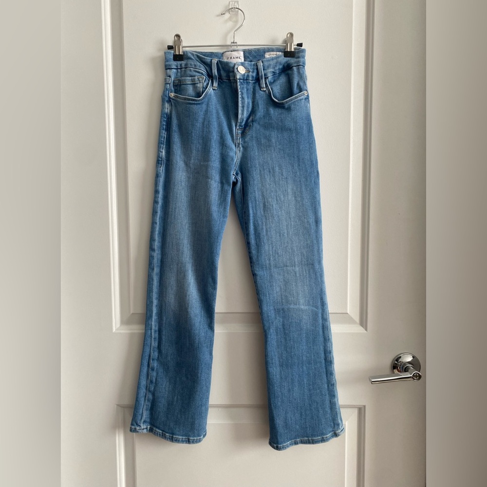 Frame Denim Light Blue Flare Jeans